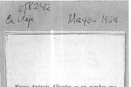 Marco Antonio Allendes  [artículo] Sonia Quintana R.