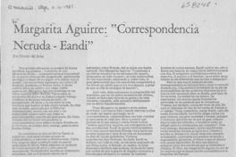 Margarita Aguirre, "Correspondencia Neruda - Eandi"