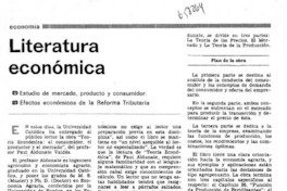 Literatura económica.  [artículo]