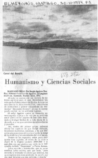 Humanismo y ciencias sociales.  [artículo]