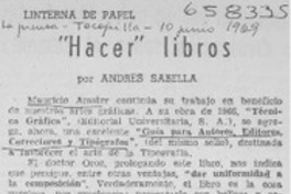 "Hacer" libros