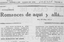 Romances de aquí y allá