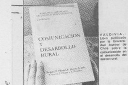 Publican libro para el desarrollo del sector rural.