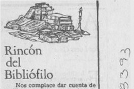 Rincón del bibliófilo