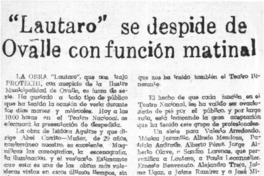 Lautaro se despide de Ovalle con función matinal.  [artículo]