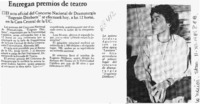 Entregan premios de teatro.  [artículo]