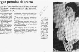 Entregan premios de teatro.  [artículo]