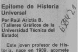 Epítome de historia universal  [artículo] José Luis Rosasco.