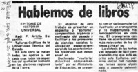 Hablemos de libros.  [artículo]