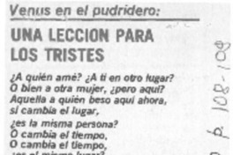 Una lección para los tristes