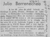 Julio Barrenechea.  [artículo]