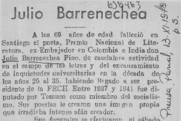 Julio Barrenechea.  [artículo]