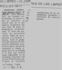 Jerónimo Godoy.  [artículo]