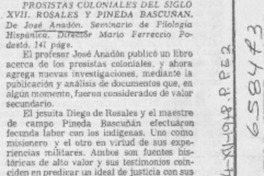 Prosistas coloniales del siglo XVII.