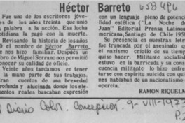 Héctor Barreto  [artículo] Ramón Riquelme.