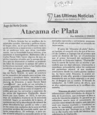 Atacama de plata  [artículo] Gonzalo Drago.