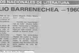 Julio Barrenechea -1960-  [artículo] H. Larenas.