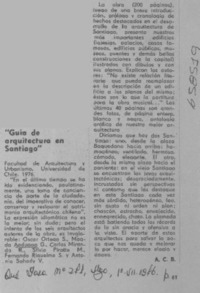 Guía de arquitectura en Santiago