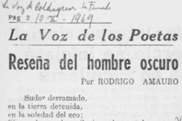 Reseña del hombre oscuro.