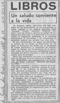 Un saludo sonriente a la vida.