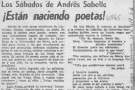 ¡Están naciendo poetas!