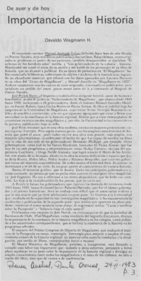 Importancia de la historia