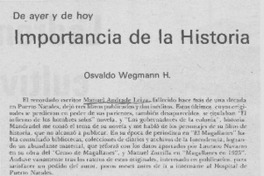 Importancia de la historia
