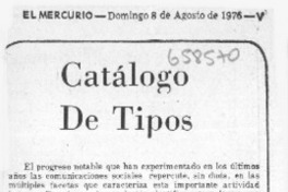 Catálogo de tipos  [artículo] Eduardo Latorre G.