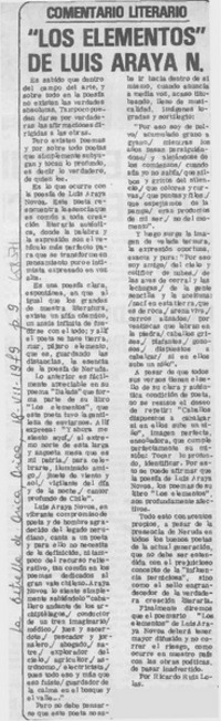 "Los Elementos" de Luis Araya N.