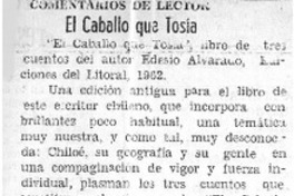 El caballo que tosía [comentario] [artículo] M. C.