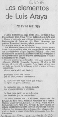 Los elementos de Luis Araya