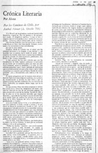 Crónica literaria  [artículo] Alone.