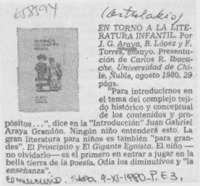 En torno a la literatura infantil.