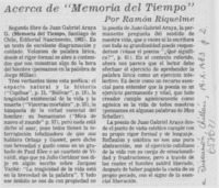 Acerca de "Memoria del tiempo"