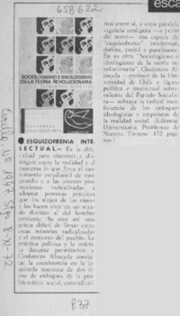 Esquizofrenia intelectual.  [artículo]