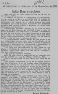 Julio Barrenechea  [artículo] Gyliane Balmaceda.