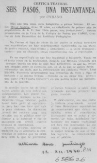 Seis pasos, una instantánea