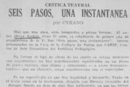 Seis pasos, una instantánea