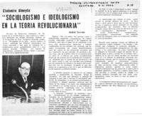 Sociologismo e ideologismo en la teoría revolucionaria  [artículo] Mabel Correa.