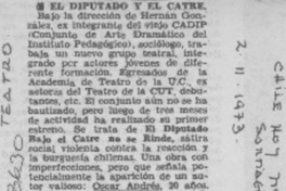 El diputado y el catre.