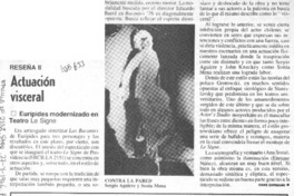 Actuación visceral  [artículo] Hans Ehrmann.