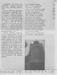 Carmen de los valientes.