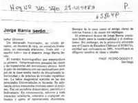 Jorge Barría Serón  [artículo] Pedro Godoy P.