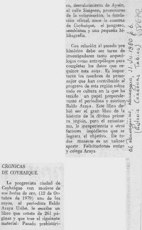 Crónicas de Coyhaique