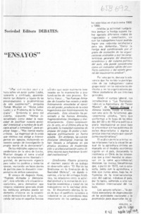 Ensayos.  [artículo]