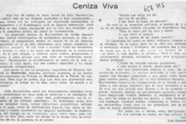 Ceniza viva  [artículo] Luis Oyarzún.