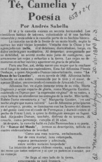 Té, camelia y poesía