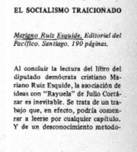 El socialismo traicionado  [artículo] Percival Phillips.
