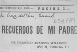 Recuerdos de mi padre  [artículo] M. Contreras V.