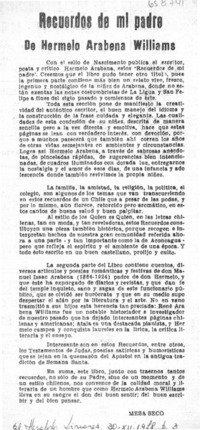 Recuerdos de mi padre  [artículo] Mesa Seco.